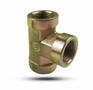 JIEXIN High-Temperature Resistance Steel Internal Thread Hydraulic Tee Fittings 70Mpa 1/4