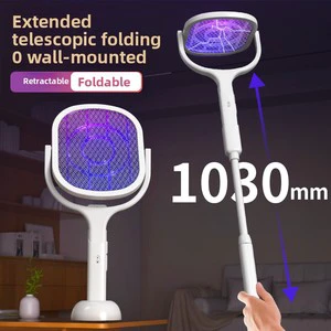 Electric Mosquito Swatter Folding Rotating Rechargeable Household Ultraviolet Mosquito Killer Lamp Two-in-One Automatic