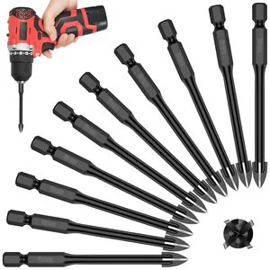 6mm Masonry Concrete Drill Bit Set, Heavy-Duty Masonry Drill Bits for Concrete, Brick, Tile, Cement, Carbide Tip