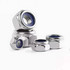 Self-Locking Stainless Steel Hex Nut with Nylon Insert DIN982/DIN985 Factory Price Zinc Plated Finish for Mining Water Treatment