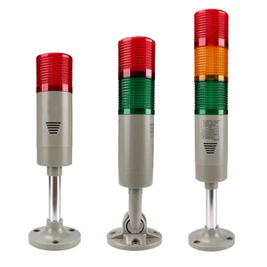 Three Color Pilot Lamp 220V AC for Control Panel Indicator and Stop Signal Warning Light
