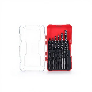 RISING 15PCS Carbon Steel 3-Point Wood Drill Bit Set Black White Bits for Clean Splinter-Free Wood Drilling Tools