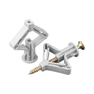 Gypsum Board Special M6 Aircraft Expansion Tube Plastic butterfly Hollow Wall Self Tapping Screw Anchor Bolt Removable Bright