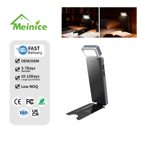 Portable Folding Light Eye Protection Flexible Clip on Battery Operated White LED Bookmark Light for Reading Room Use