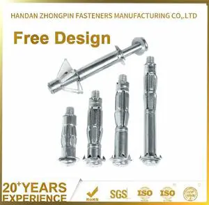 Zhongpin Plasterboard Expansion Screw Hollow Wall Anchor Gypsum Board Carbon Steel Hollow Plug Gecko Galvanized