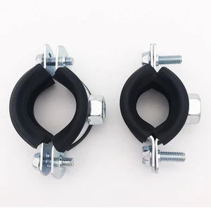 2025 Round M8 Pipe Clamp for Large Diameter Pipe With Rubber Tdc Duct Flange Fasteners Conduit Clips Pipe Supporting