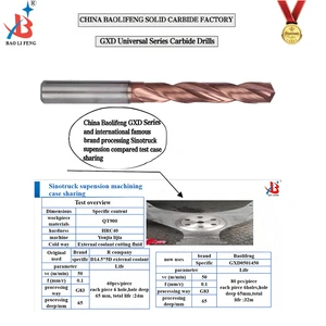 Maximum Processing Hardness HRC45 140 Degrees 3mm-20mm Straight Shank Solid Tungsten Carbide Drill Bit