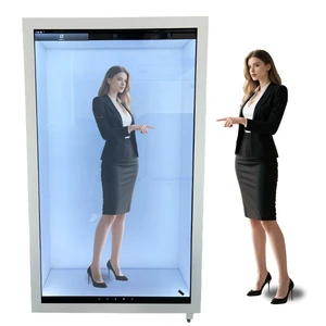 3D Transparent LCD Showcase 2K 4K Android Windows SPCC Commercial Transparent Screen Showcase for Retail Exhibition