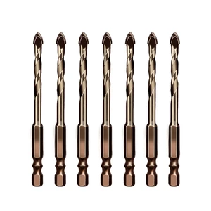 Multi-Functional Long Hexagonal Straight Drill Bit Four-Edged Alloy Twist For Vitrified Glass Ceramic Tiles Four-Edged Alloy