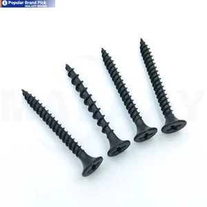 MALAXY 3.5x25mm Black Bugle Head Drywall Screw Self-Tapping for Gypsum Board Coarse/Fine Thread