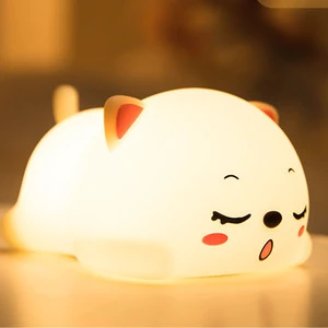 Children's Bedside LED Nightlight Colorful Soft Light Silicone Patting Lamp Birthday Gift Indoor Touch Control Night Light