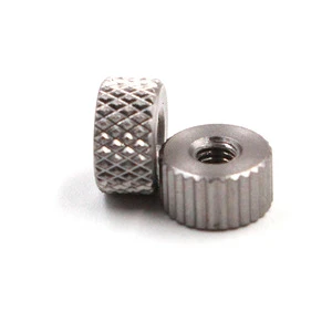 Non Standard Factory Custom M3 M4 M5 M6 M8 M10 Thickness 5mm Stainless Steel Flat Knurled Thin Hand Screwed Knurled Round Nut