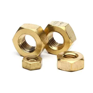 Factory Supplies DIN 934 Yellow Color Zinc Hex Nuts High Quality Flat Head Plain Finish Stainless Steel Grade 4.8-12.9