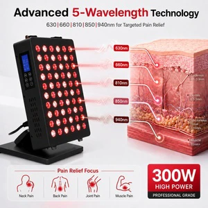 Magique Power 300W Red Light Therapy Panel 630nm 660nm 810nm 850nm 940nm Infrared Therapy Light Panel Pain Relief