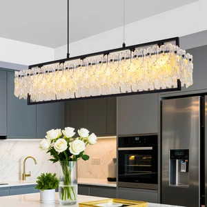 Modern New Design Luxury Chandelier For Home Living Room Suspension Lamp Indoor Villa Hanging Lamp Glass LED Pendant Lights