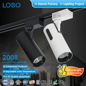 Contemporary Style Aluminum White Black Interior Home Office Store Hotel Airport LED Rail Light