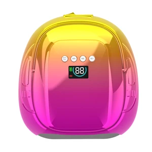 126w Rechargeable Uv Led Nail Dryer Lamp with Handle Electroplated Internal and Sounds Reminder