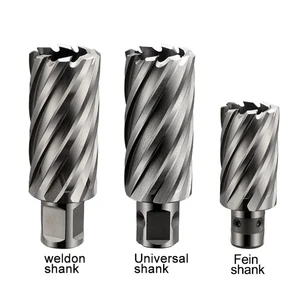Weldon Shank 19.05mm Diameter 30mm Cutting Depth HSS Annular Cutter Bright Finish Magnetic Drill Machine Fast Drilling