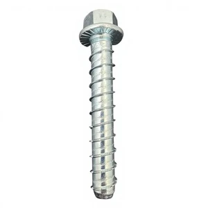 Blue-White Zinc Plated Strength Grades 4.8/8.8 Hex Head Self-Cutting Anchor Bolts For General Heavy Industry Concrete Masonry