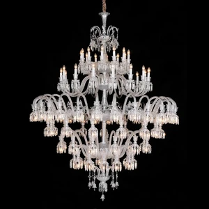 Modern Crystal Chandelier LED Lighting E12 Middle Adjustable Height Warm White for Luxury Hotel Lobby Dining Room Contemporary