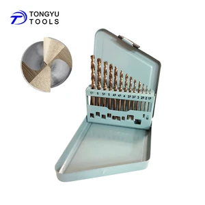 13Pcs 1.5-6.5mm M35 Cobalt Drill Bit Set, Heavy Duty HSS Co 5% DIN338 Metric Jobber Twist Kit For Stainless Steel & Hard Metal