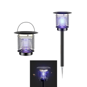 Portable USB Solar Powered Stainless Steel Bug Zapper Waterproof LED Mosquito Fly Killer Lamp Eco-Friendly Dimmable 1-Year