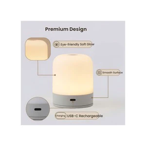 Modern Simple LED Night Light Sleeping Light Warm White Bedroom USB Battery Remote & Touch Control Table Lamp