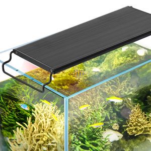 14W Full Spectrum Aquarium Light with LCD Monitor 24/7 Natural Mode Adjustable Brightness Timer for Fish Tank