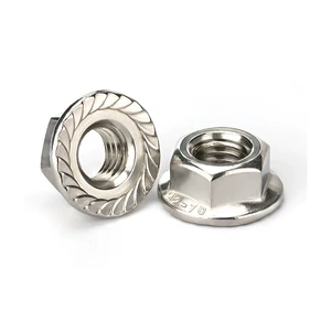 High Quality Carbon Steel Hexagon Self-locking Nuts With Flange Din 6927 Different Sizes and Grades Nickel Plated