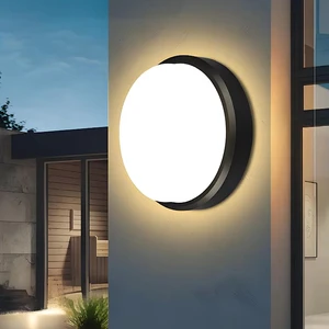 IP65 Waterproof 12W Modern LED Wall Lamp Indoor/Outdoor Cylinder Shape with Motion Sensor Wall Mounted for Garden Lighting