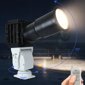 600W 600 W Strong Rotating Searchlight Boat Rescue Light Warm White Marine Stainless LED Search Lights For Boat