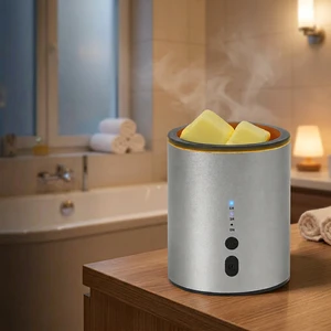Factory Wholesale Home Simple Silver Candle Wax Warmer Electric Dimmable Long Lasting Flameless Timer Candle Warmer Lamp