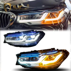SJC Auto Car Accessories for BMW 5 Series G30 G38 Headlight Assembly Laser LED Headlamp Daytime Running Lamps 2018-2020