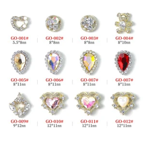 3D Luxurious Nail Charm Gold Words Crystals Rhinestones for Nails Art Decorations DIY Nail Jewelry MINGLEE