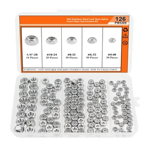 1/4-20 #10-24 #8-32 #6-32 #4-40 304 Stainless Steel Locking Nut Quality