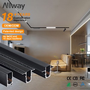 ALLWAY Modern Commercial Household 48v Magnetic LED Track Light Black Shade Recessed Indoor Home Decor Spotlight Lighting