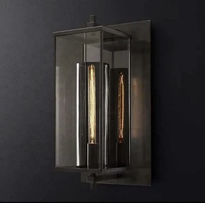 ETL Wholesale Vintage Waterproof Garden Part Corridor Balcony GLass LED Outdoor Wall Lamp