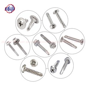Stainless Screw Manufacturer Pan Truss Flat Hex Washer Head Self Drilling Tec Tek Screw Stainless Steel Self Drilling Screw