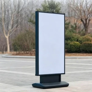 Outdoor Vertical Rectangle Aluminum LED Advertising Light Box Stainless Steel Frame High Brightness Waterproof Energy Efficient