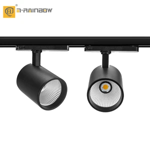 Surface Mounted Black Shop Lighting High CRI 80 30w 40w Cob Led Track Light