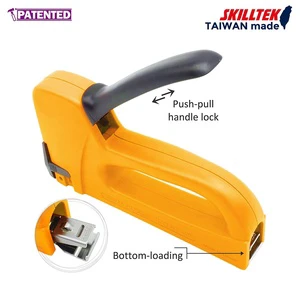 2 in 1 ABS Plastic Hand Stapler Model 215g Lightweight Design with Safety Handle Lock and Sliding Card Packing Custom Logo