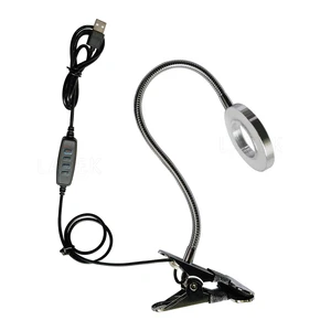 LED Ring Live Light Fill Light Soft Light Eye Protect Reading Table Lamp With Clamp USB Clip On LED Desk Lamp