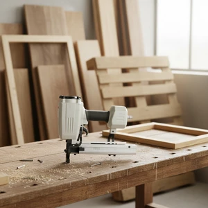 XINYI PW2638 Industrial Grade Pneumatic Aluminum Air Stapler 3-Year Warranty 100 S/M Capacity Brushed Motor Solid Wood 1 Nail