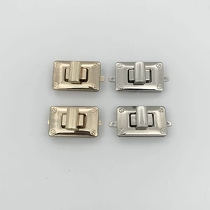 Metal Twist Clutch Lock Turn Latch Tongue Locks for Purse Fittings and Handbag Lock