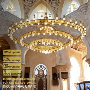 Bespoke Moroccan Lantern Multi Layers Mosque Lighting LED Chandelier For Masjid Lobby Prayer Hall