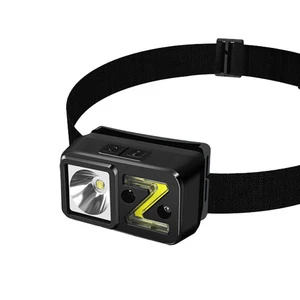 USB Rechargeable LED Headlamp Dual Beam 90 Degree Pivotable Motion Sensor Head Torch For Night Fishing Running Camping Outdoor