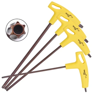 Industrial Grade Heavy Duty S2 Alloy Steel Metric Extra Long 85mm Ball Hexagon Key Plastic T-Handle Solid Star/Torx Allen Wrench