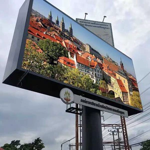 Lighting Outdoor Roadside Standing Panel Waterproof Lamp 3D Advertising P6 Banner Sign Street Pole Led Display