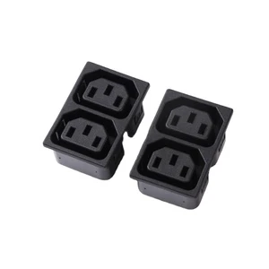 LZ-F-2L-1.3 Card Position 1.3-pin Double C13 Power Socket Card Type Environmental protection 10A Three-plug Plug