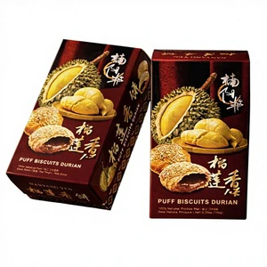 Good Quality Ready-to-Eat Soft Sweet Durian Biscuit Healthy Snack Cookie Tropika Musang King 6 Months Shelf Life For Children